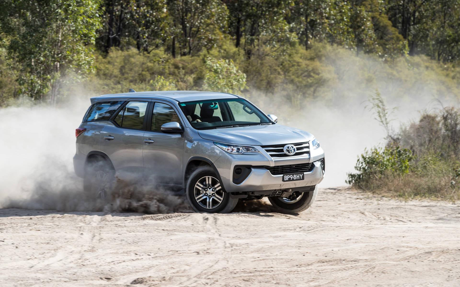 Toyota Fortuner Driving Off-road Wallpaper