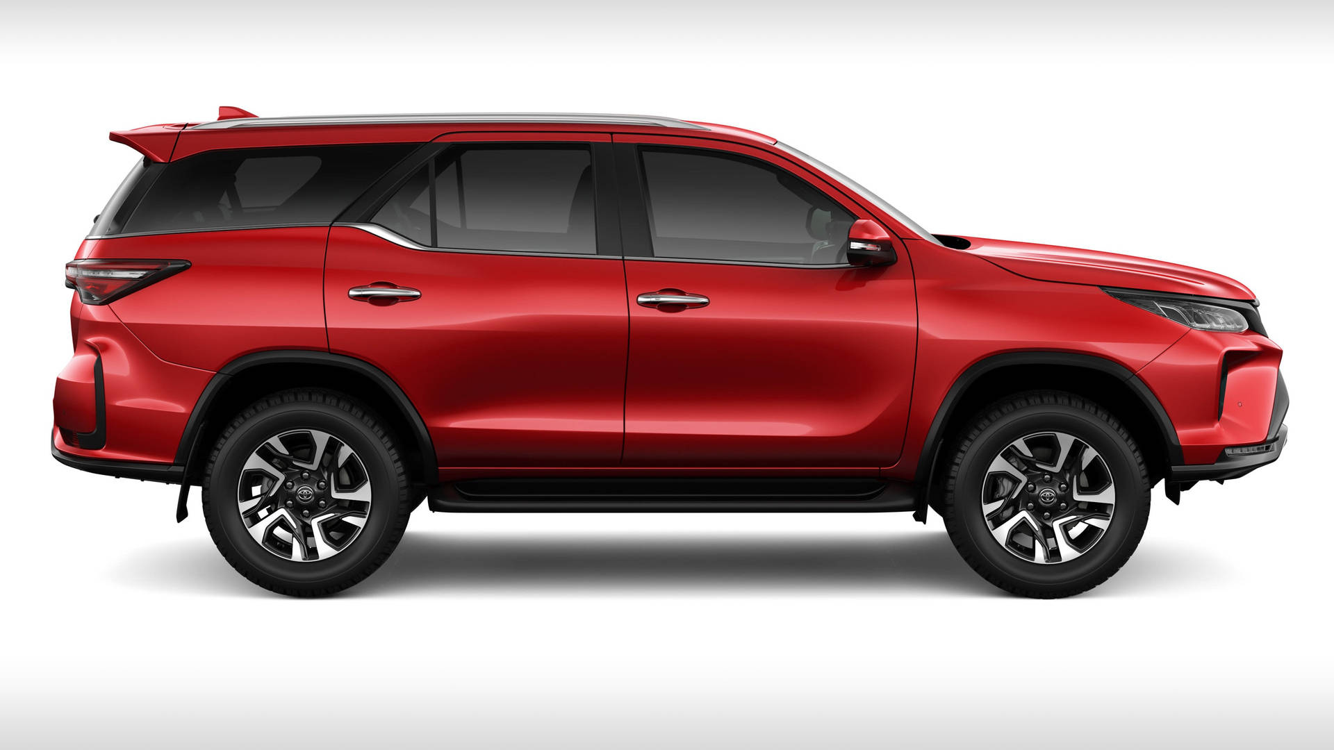 Toyotafortuner Emotionales Rotes Farbmodell Wallpaper