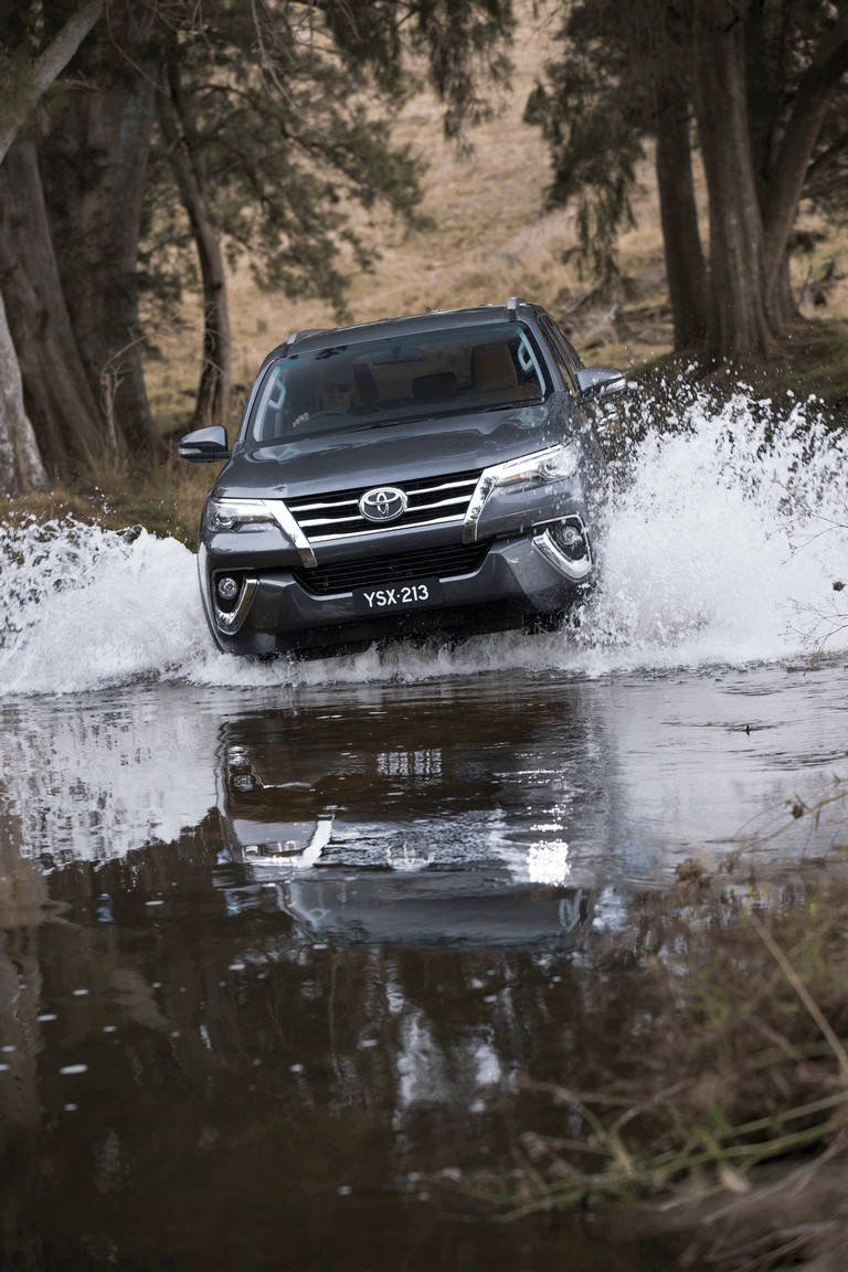 Toyota Fortuner Off-road River Driving Wallpaper