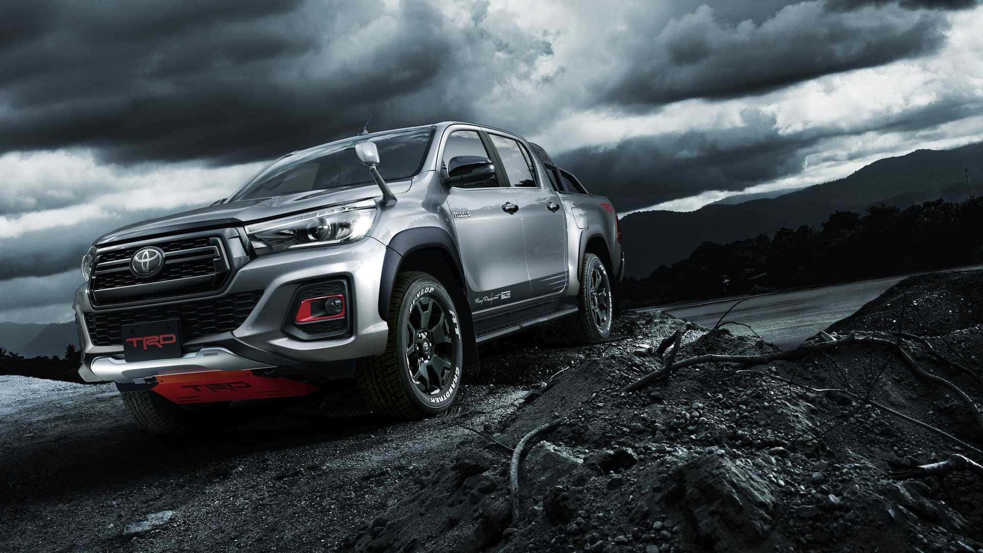 "A Powerful Adventure Begins In the Toyota TRD" Wallpaper