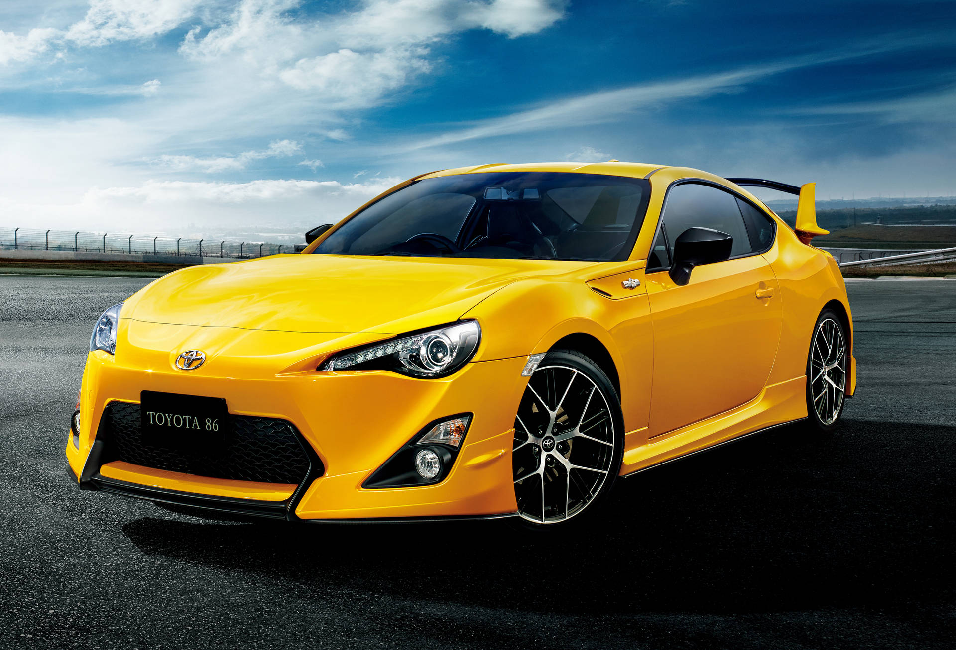 Toyota Yellow Sports Car Wallpaper