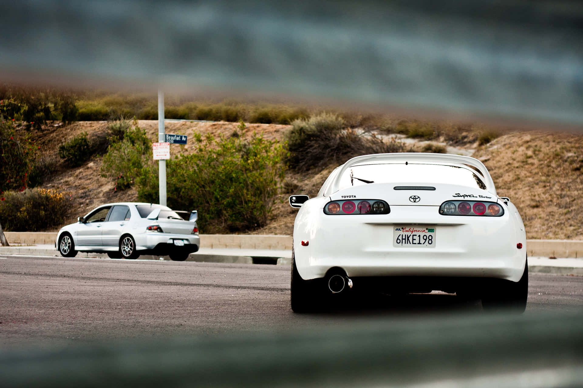 Toyotasupra Rossa Sulla Strada