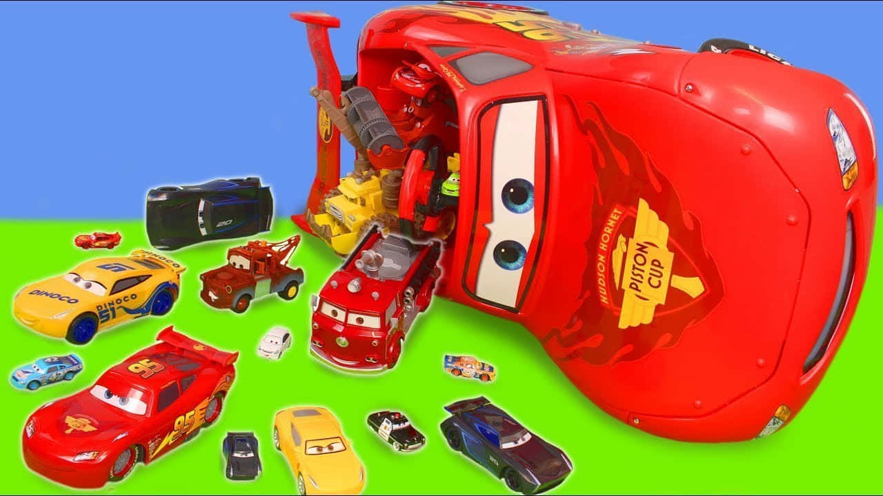 Disney Cars Playset With Cars And Toys