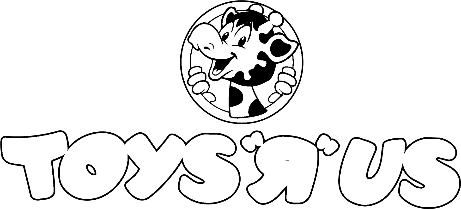 Toys R Us Logo Blackand White PNG