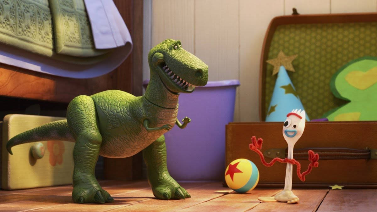 Toys Story Forky And Rex Dinosaur Wallpaper
