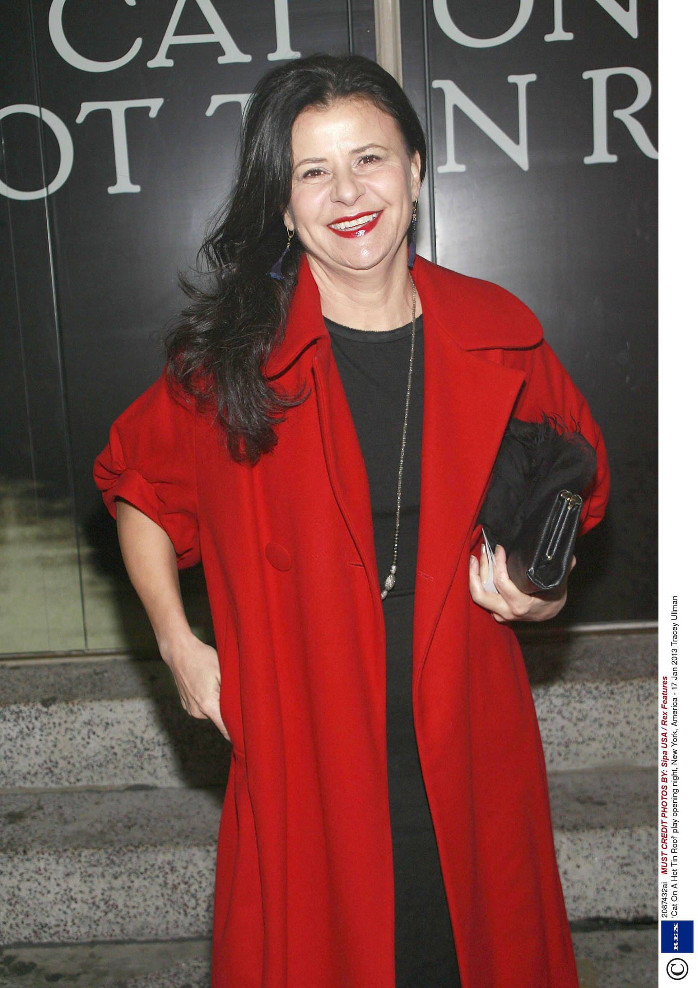 Tracey Ullman gracing the red carpet in a stylish ensemble Wallpaper