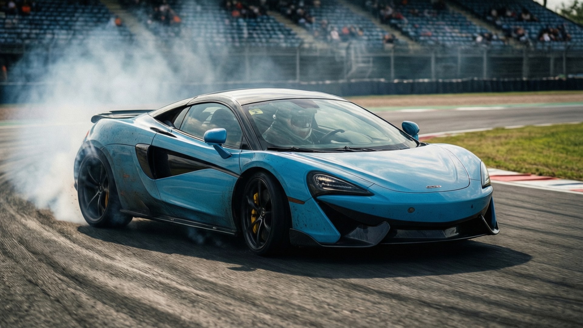 McLaren 600LT liukuu kilparadalla