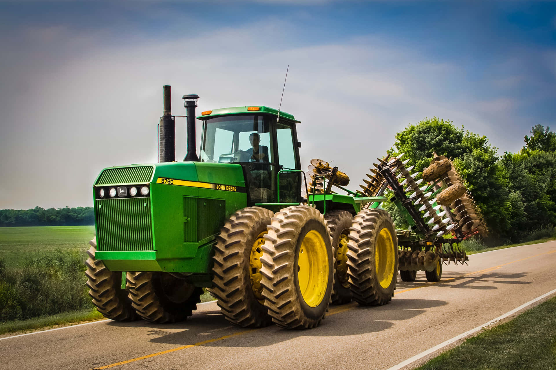 Green Farm Tractor Picture