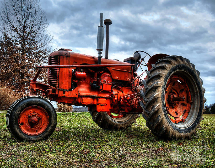 Stained Tractor Picture