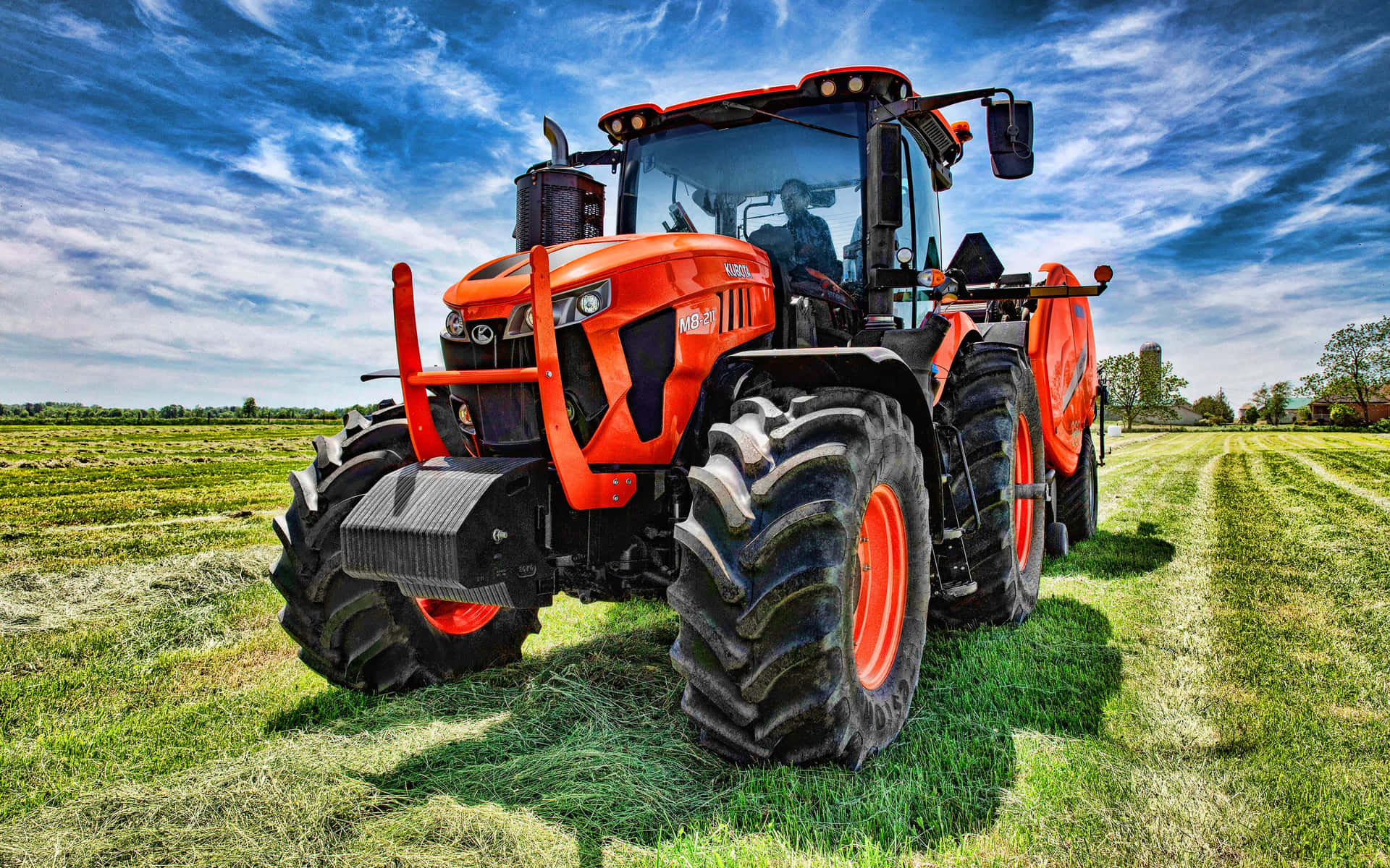 Red Kubota Tractor Picture