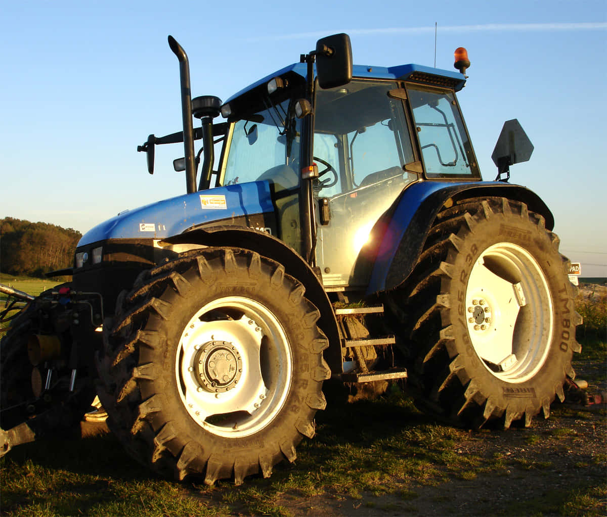Bildpå Blå Självkörande Traktor