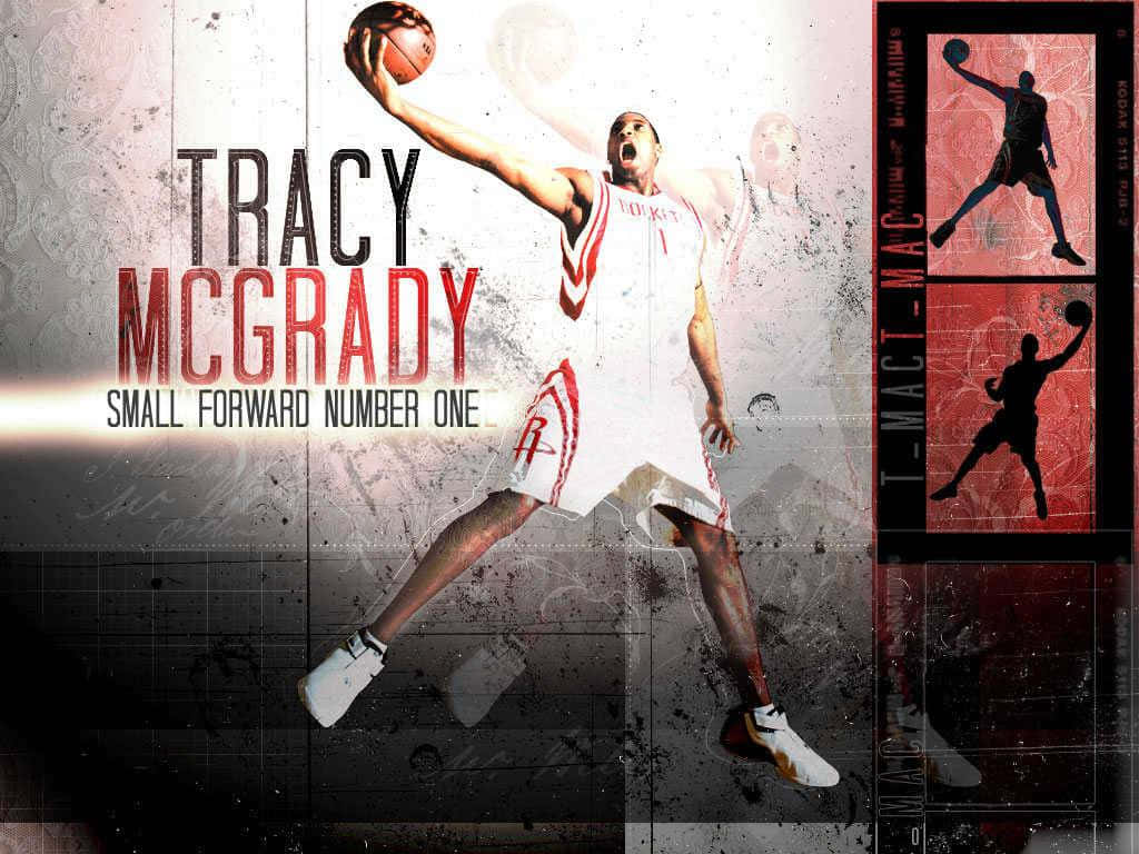 Tracy Mcgrady shoots the ball during a game Wallpaper
