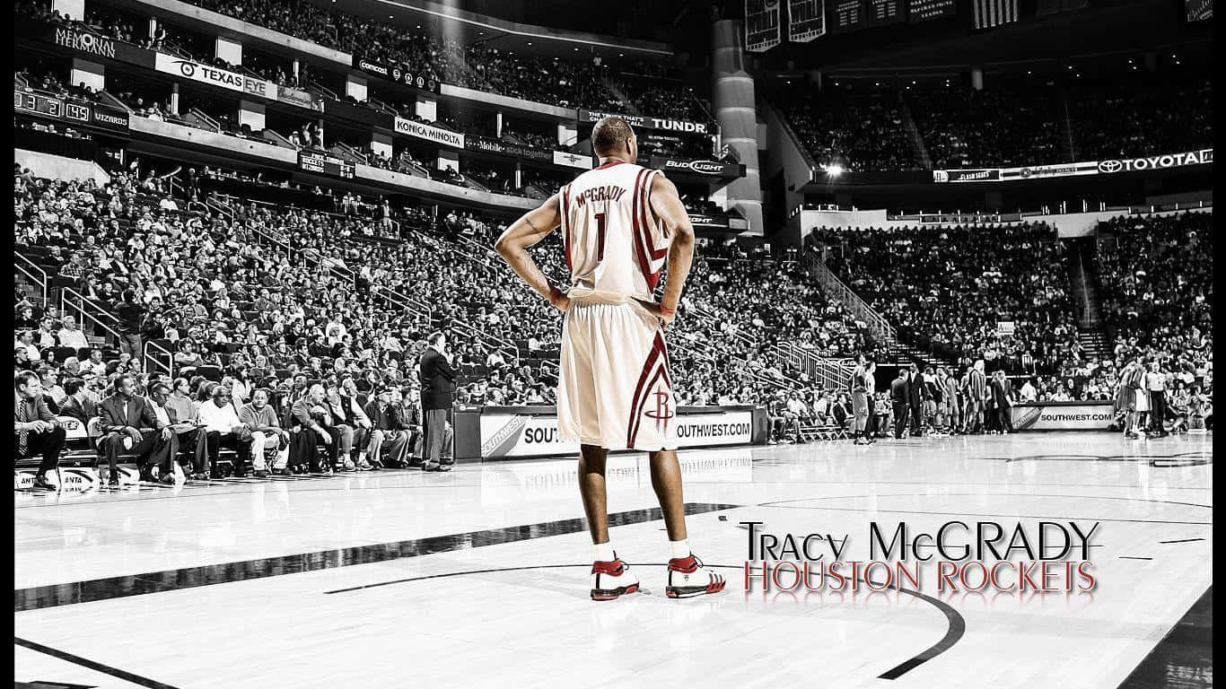 Tracy Mcgrady spiller for NBA-holdet Orlando Magic Wallpaper