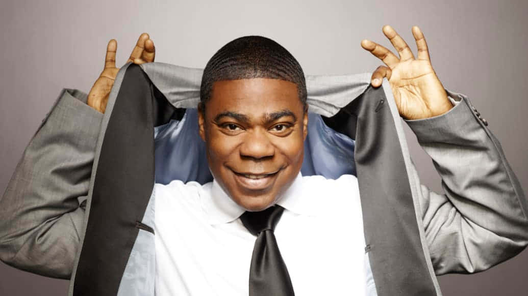 Comedian and actor Tracy Morgan posing for a photoshoot Wallpaper