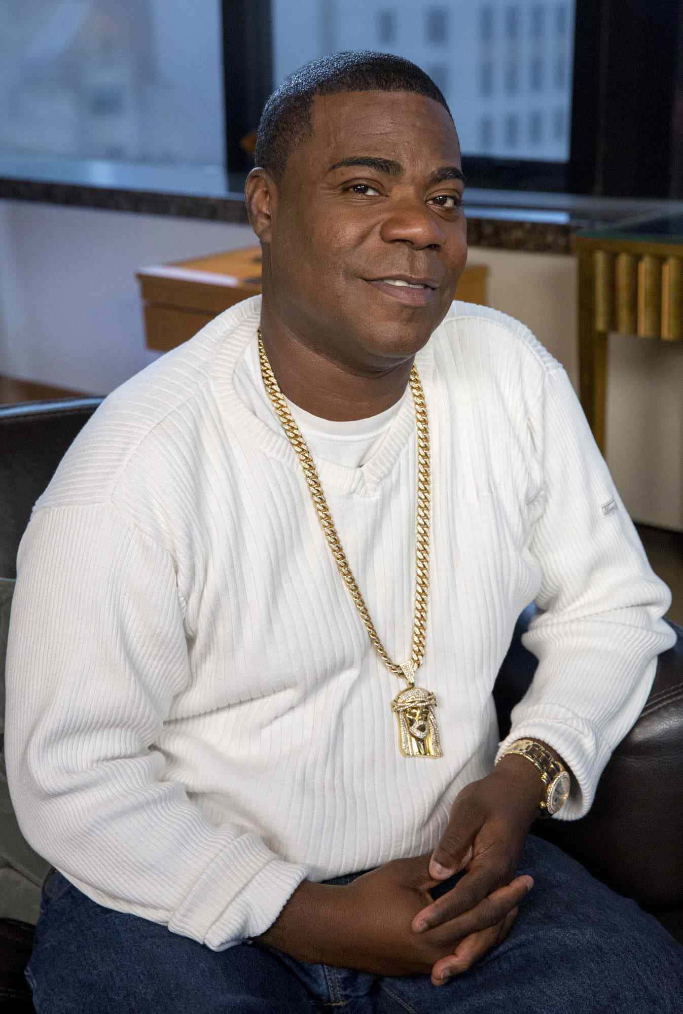 Tracymorgan Sonriendo En Un Evento. Fondo de pantalla