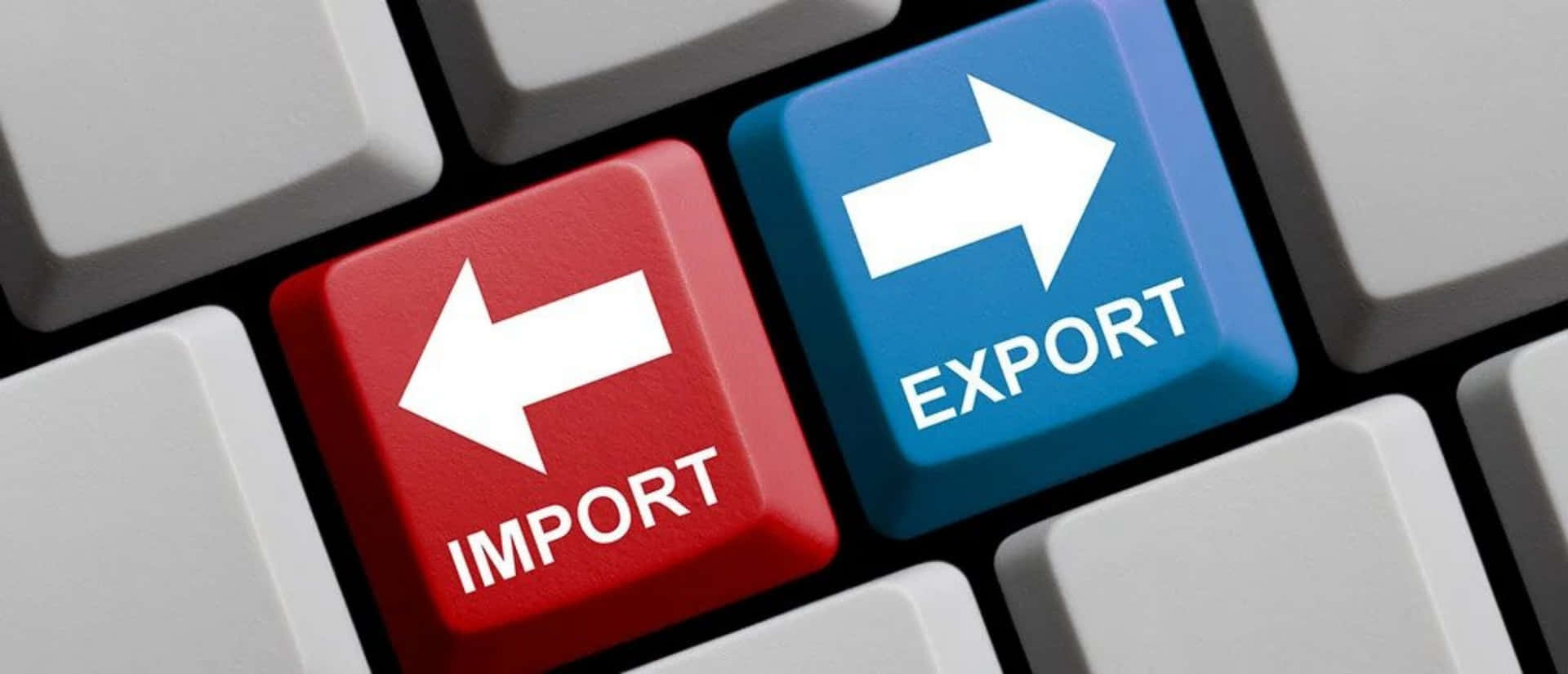 Teclas De Exportación E Importación En Un Teclado