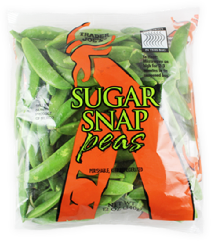 Trader Joes Sugar Snap Peas Package PNG
