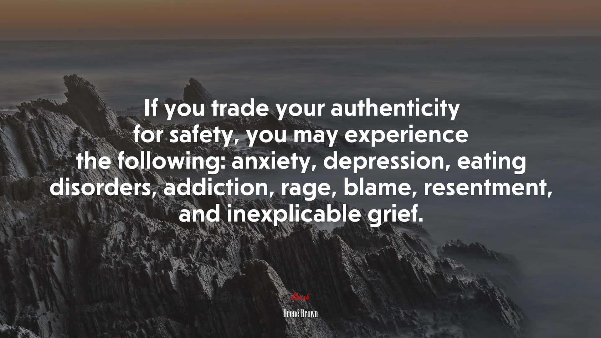 Trading Authenticity May Lead To Addiction Quote Wallpaper