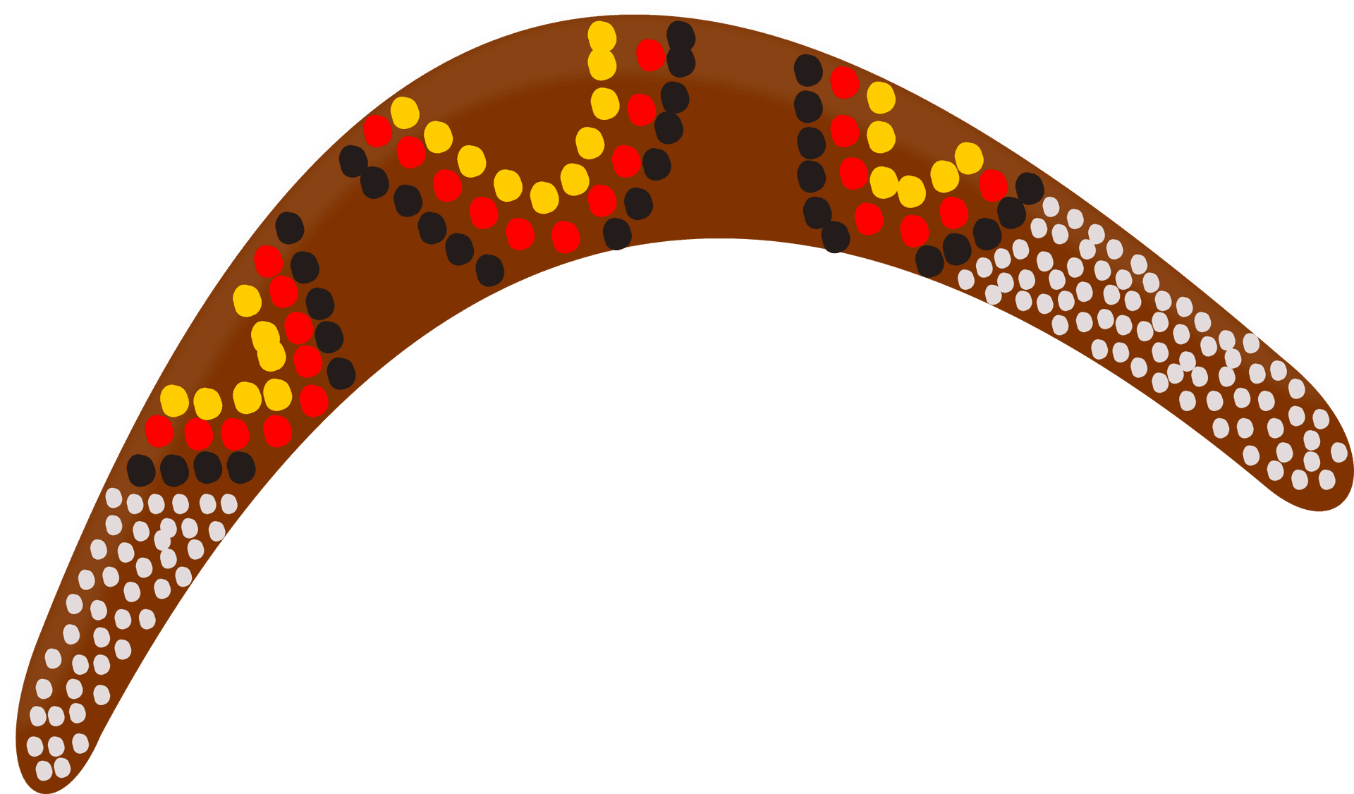 Traditional Aboriginal Boomerang Design PNG