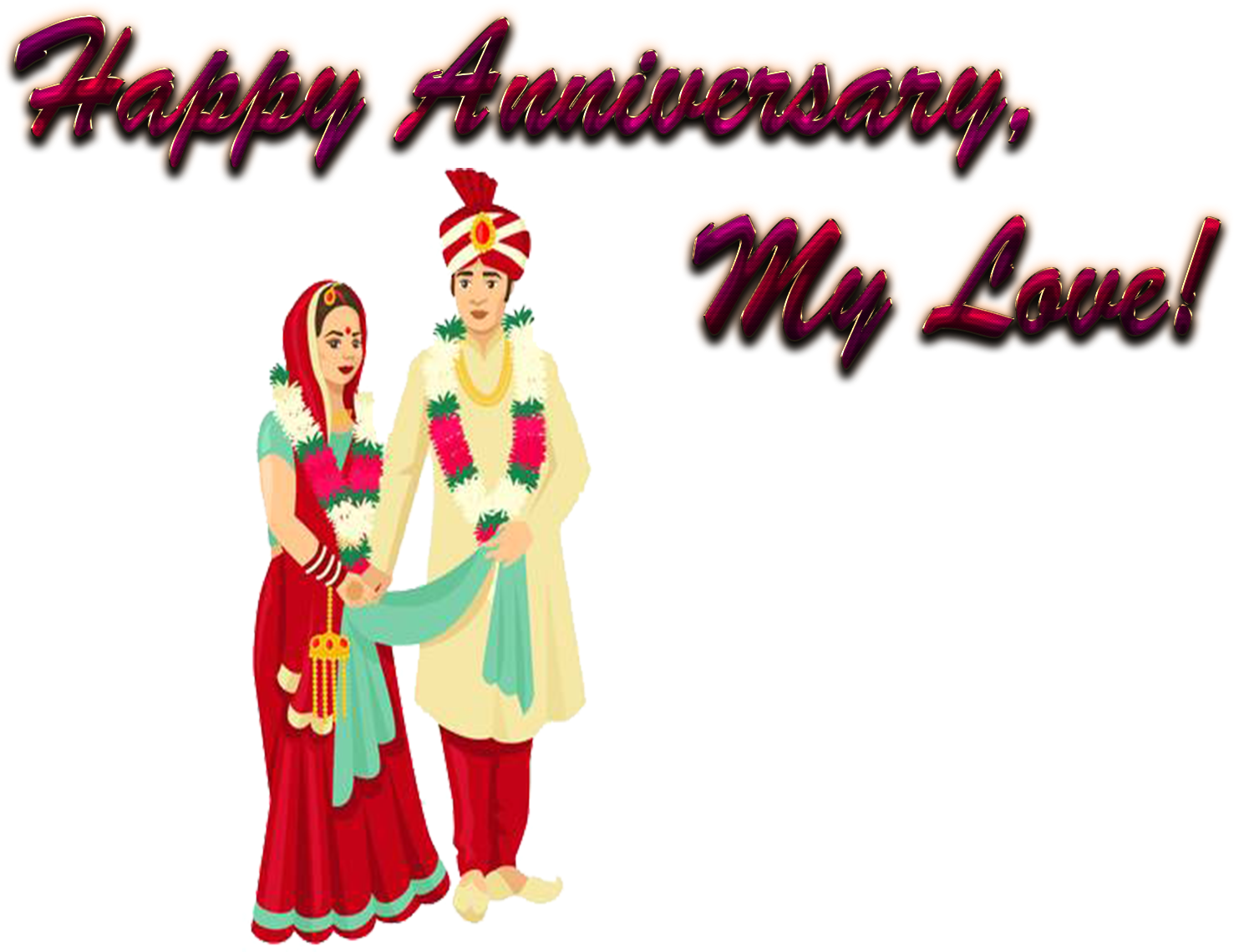 Traditional Anniversary Couple Celebration PNG