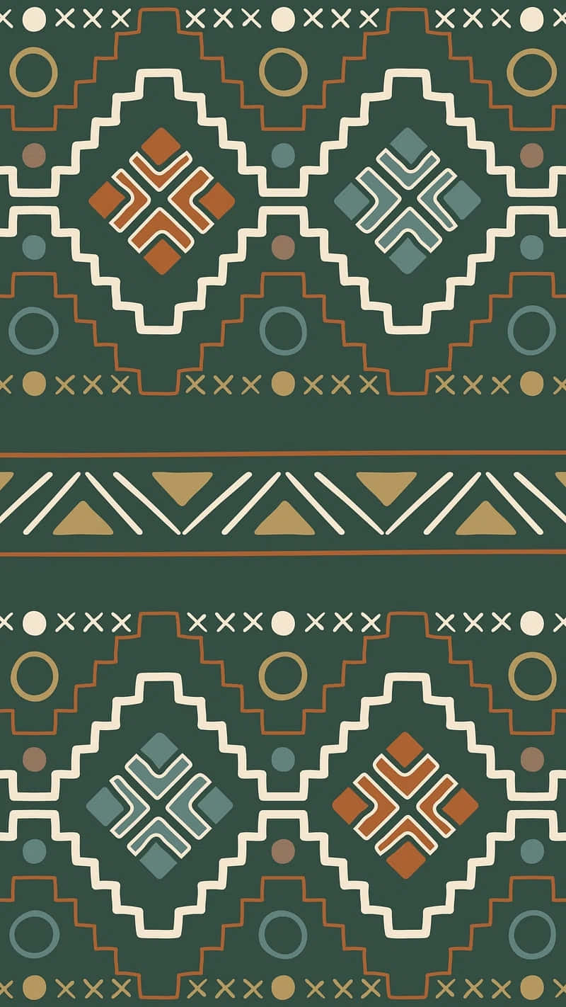 Traditional Aztec Pattern Design Wallpaper