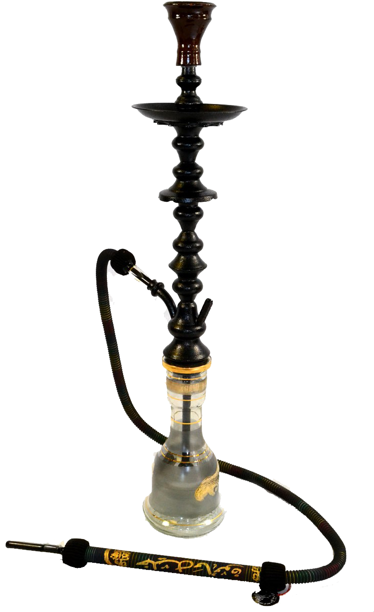 Traditional Black Hookah PNG