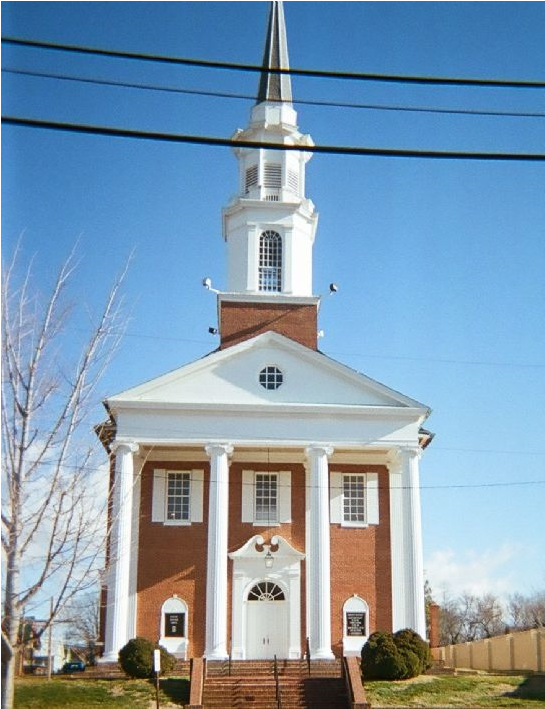 Download Traditional Brick Church Steeple | Wallpapers.com