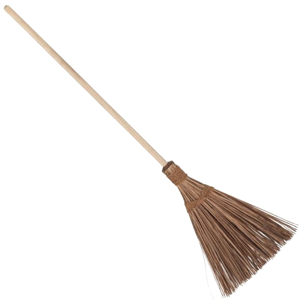 Traditional Brown Broom Isolated PNG