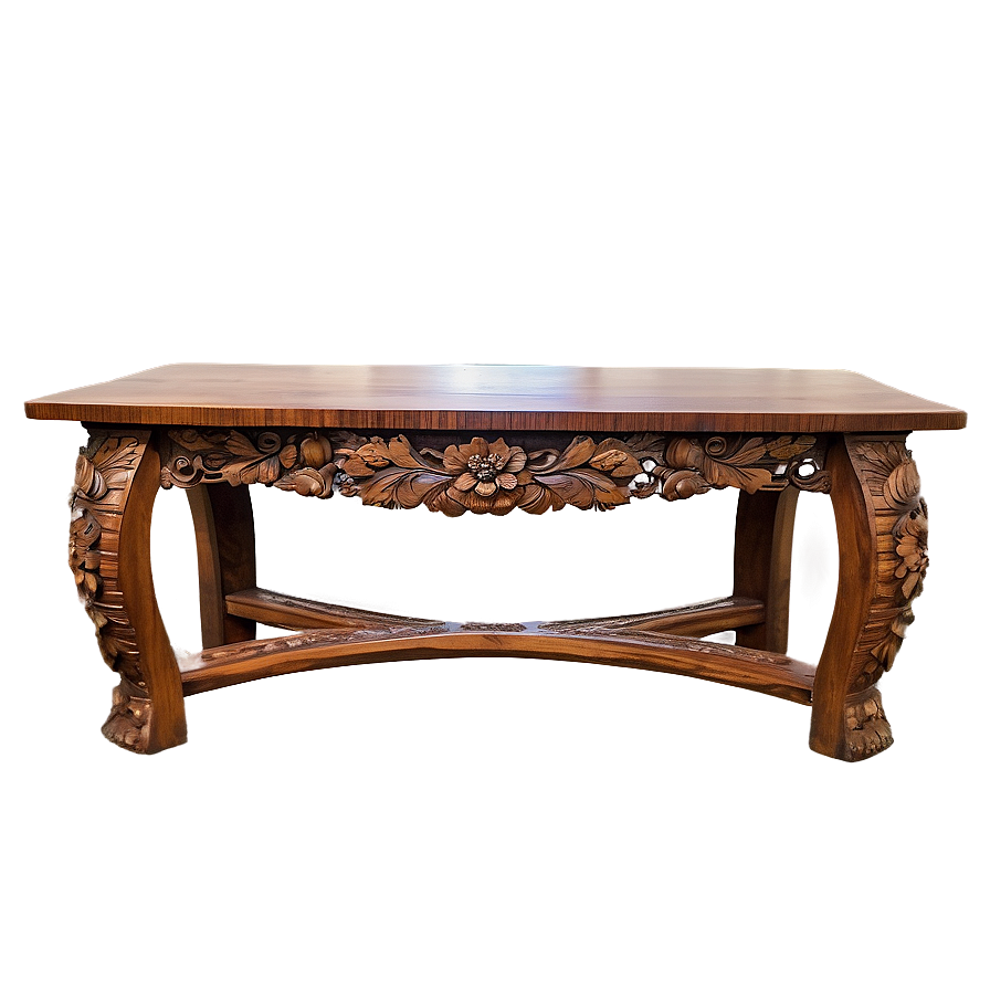 Traditional Carved Wood Table Png 49 PNG