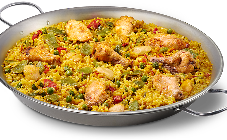 Traditional Chicken Paella Dish PNG