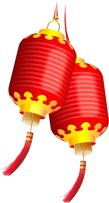Traditional Chinese New Year Lanterns PNG