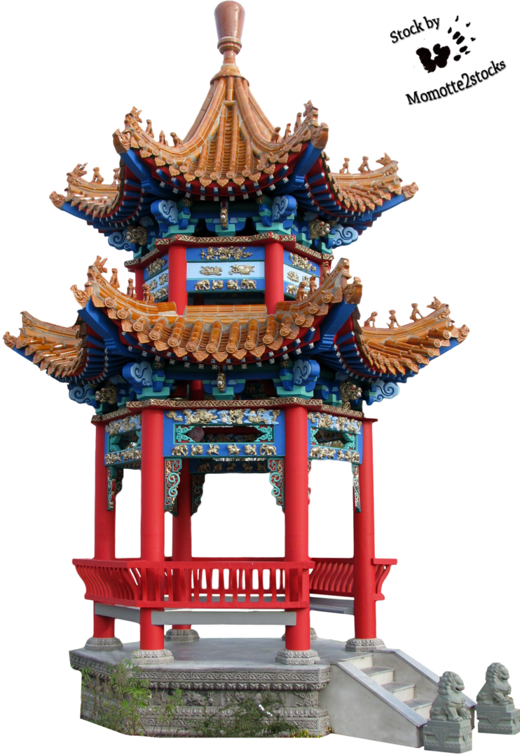 Traditional Chinese Pagoda Structure PNG