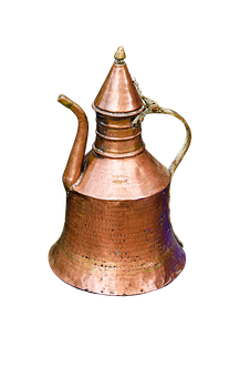 Traditional Copper Coffee Pot PNG