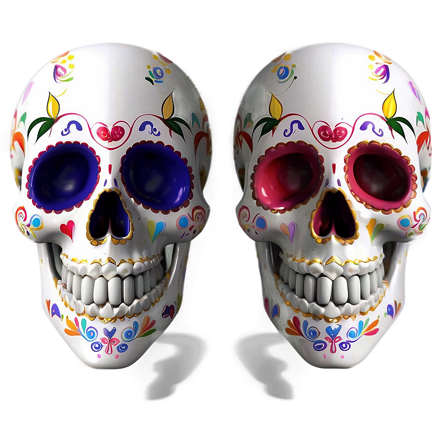 Traditional Dia De Los Muertos Skull Png 06112024 PNG