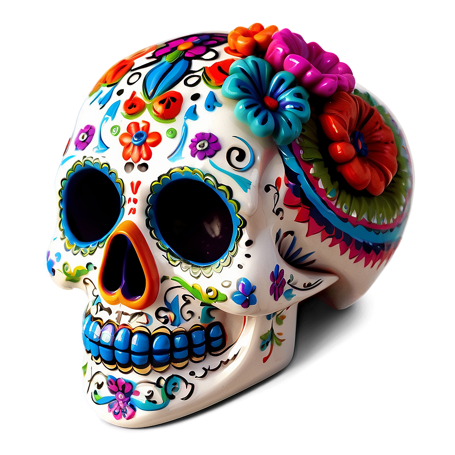 Traditional Dia De Los Muertos Skull Png 45 PNG