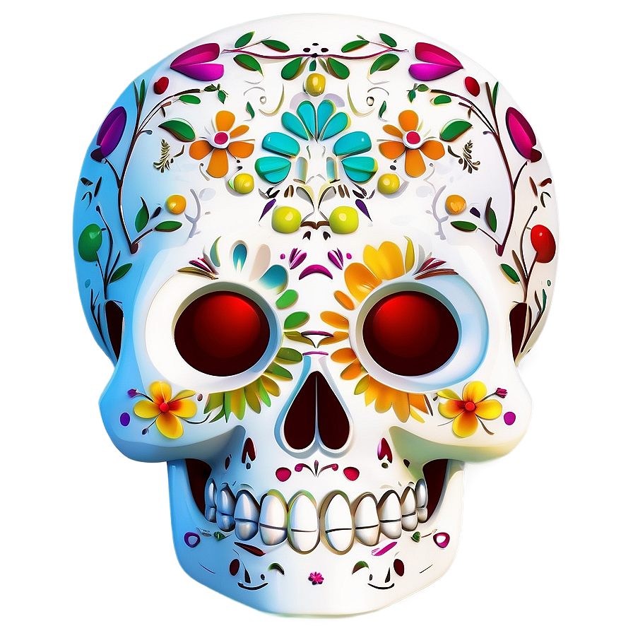 Traditional Dia De Los Muertos Skull Png Ise5 PNG