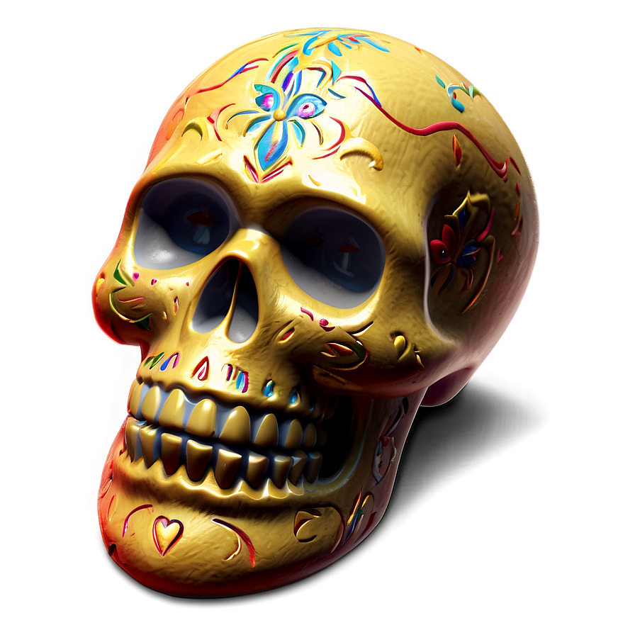 Traditional Dia De Los Muertos Skull Png Nka PNG