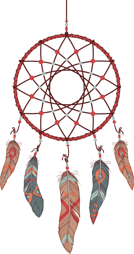 Traditional Dreamcatcher Illustration PNG