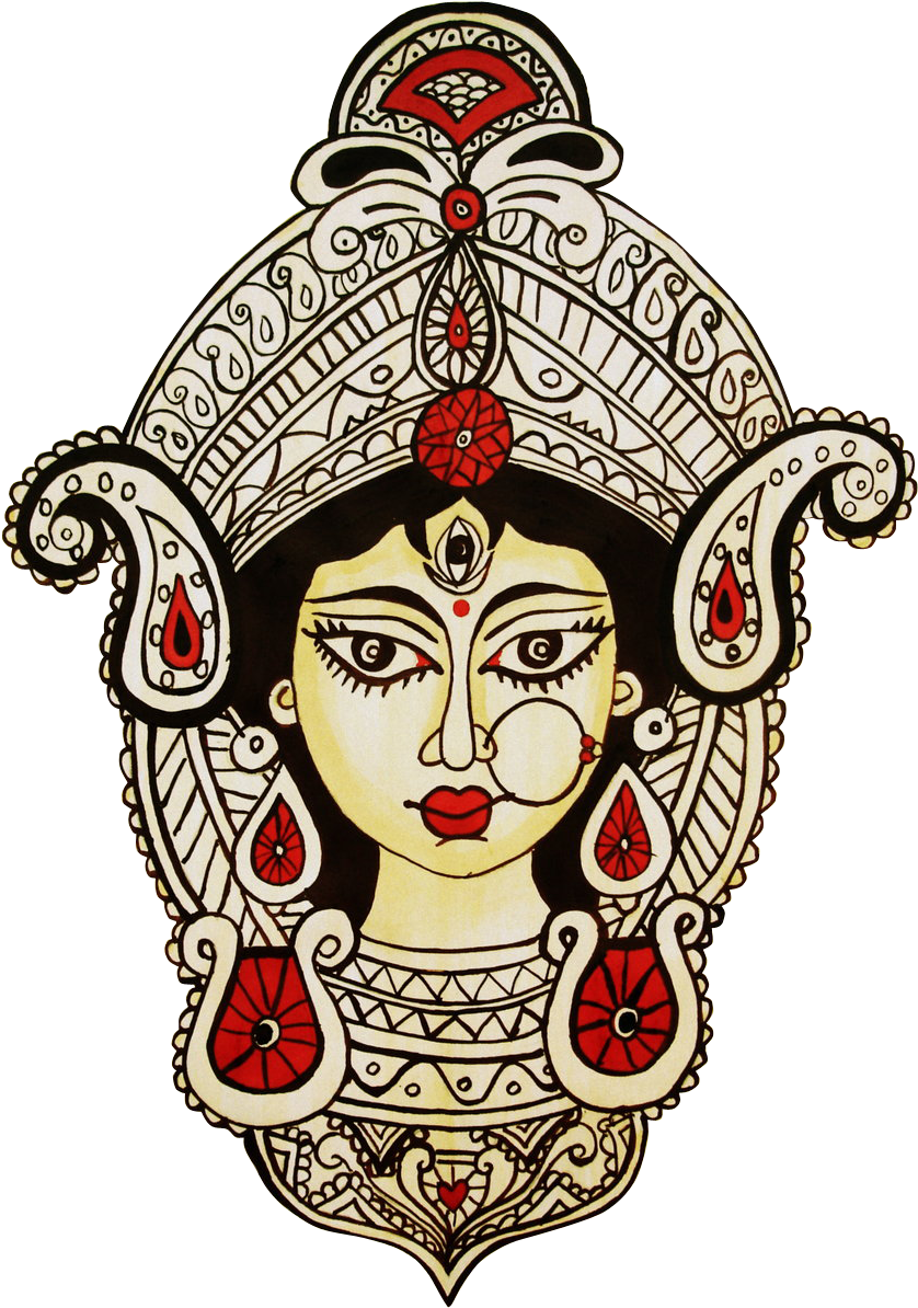 Traditional Durga Artwork PNG