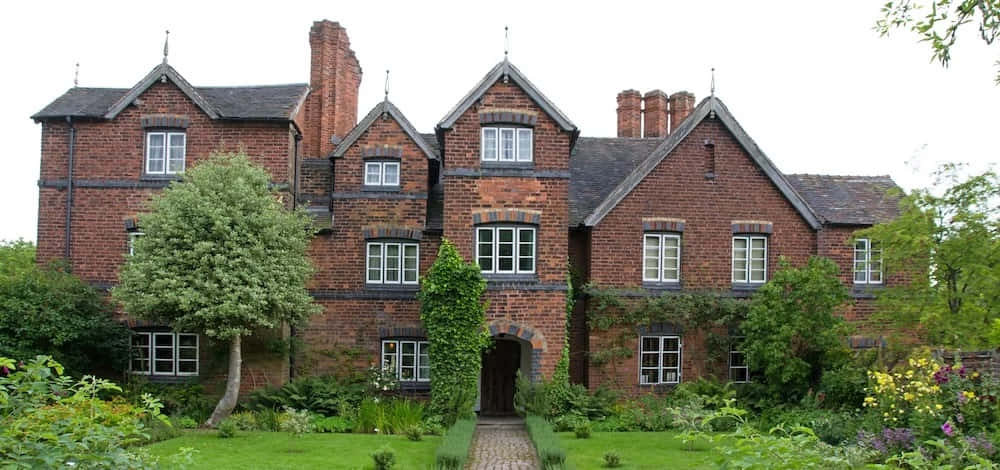 Maison En Briques Anglaises Traditionnelles À Wolverhampton Fond d'écran