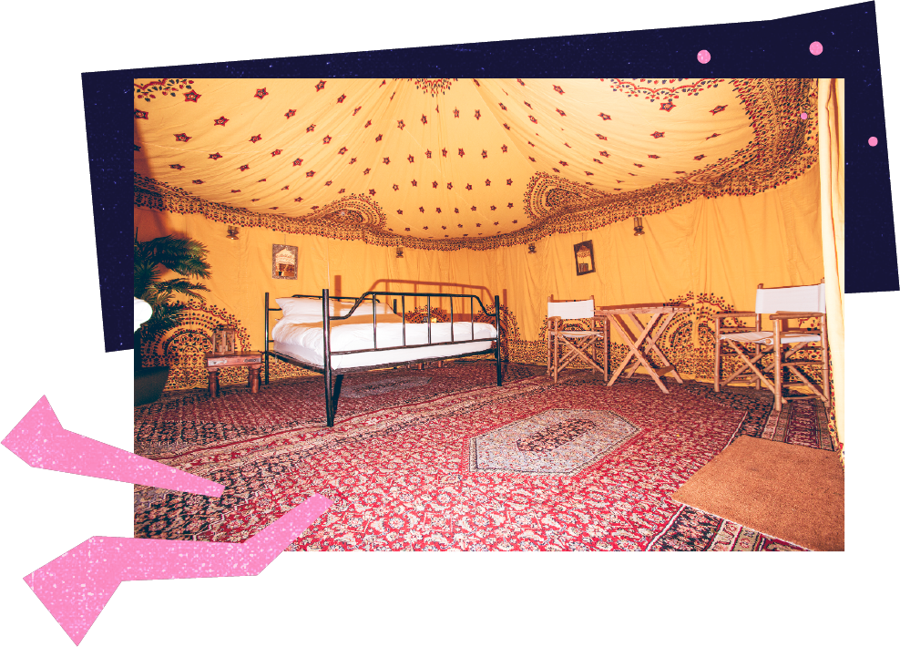 Traditional Festival Tent Interior PNG