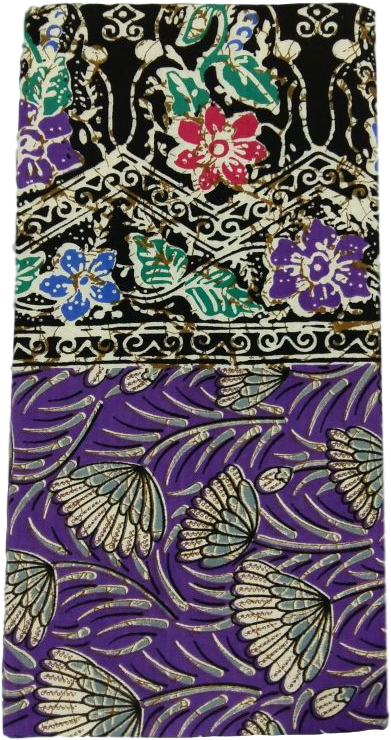 Traditional Floral Batik Fabric Pattern PNG