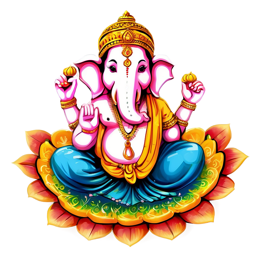 Download Traditional Ganpati Rangoli Png 71 | Wallpapers.com