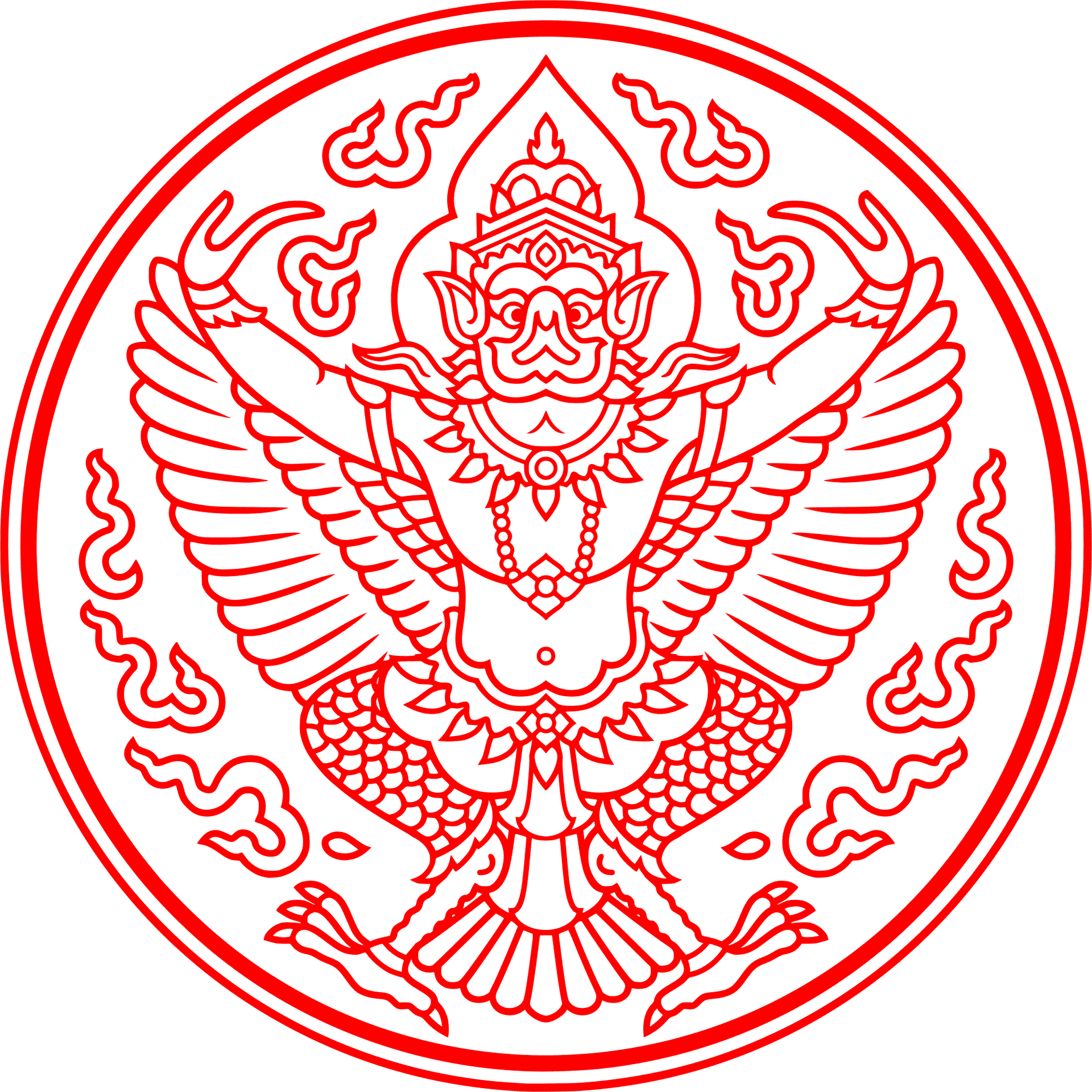 Traditional Garuda Emblem Redon Blue PNG