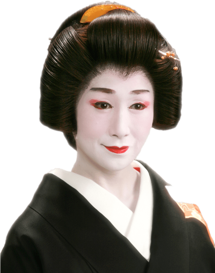 Traditional Geisha Portrait PNG