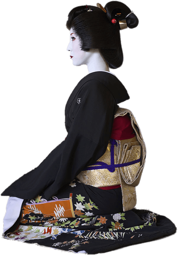 Traditional Geishain Kimono PNG