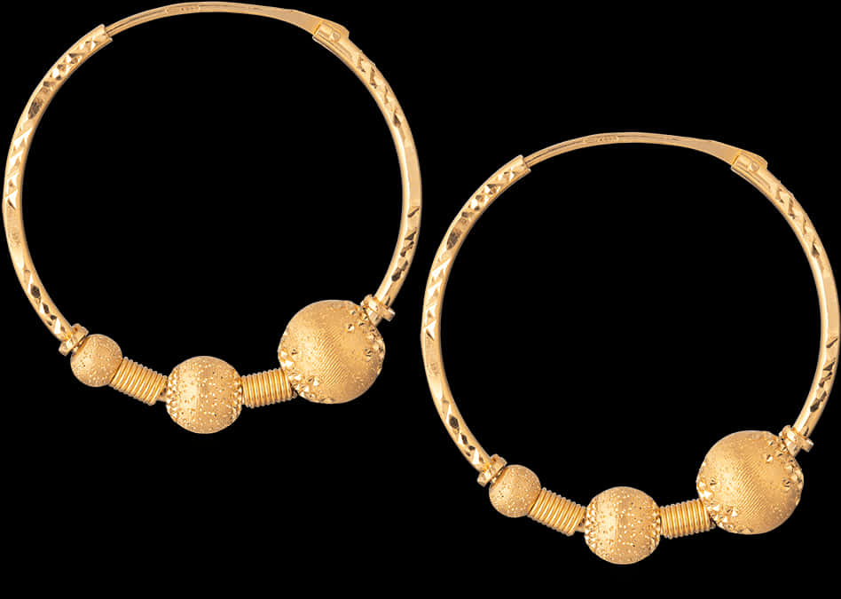 Traditional Gold Bangles Design PNG