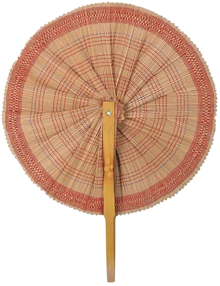 Traditional Handheld Bamboo Fan PNG