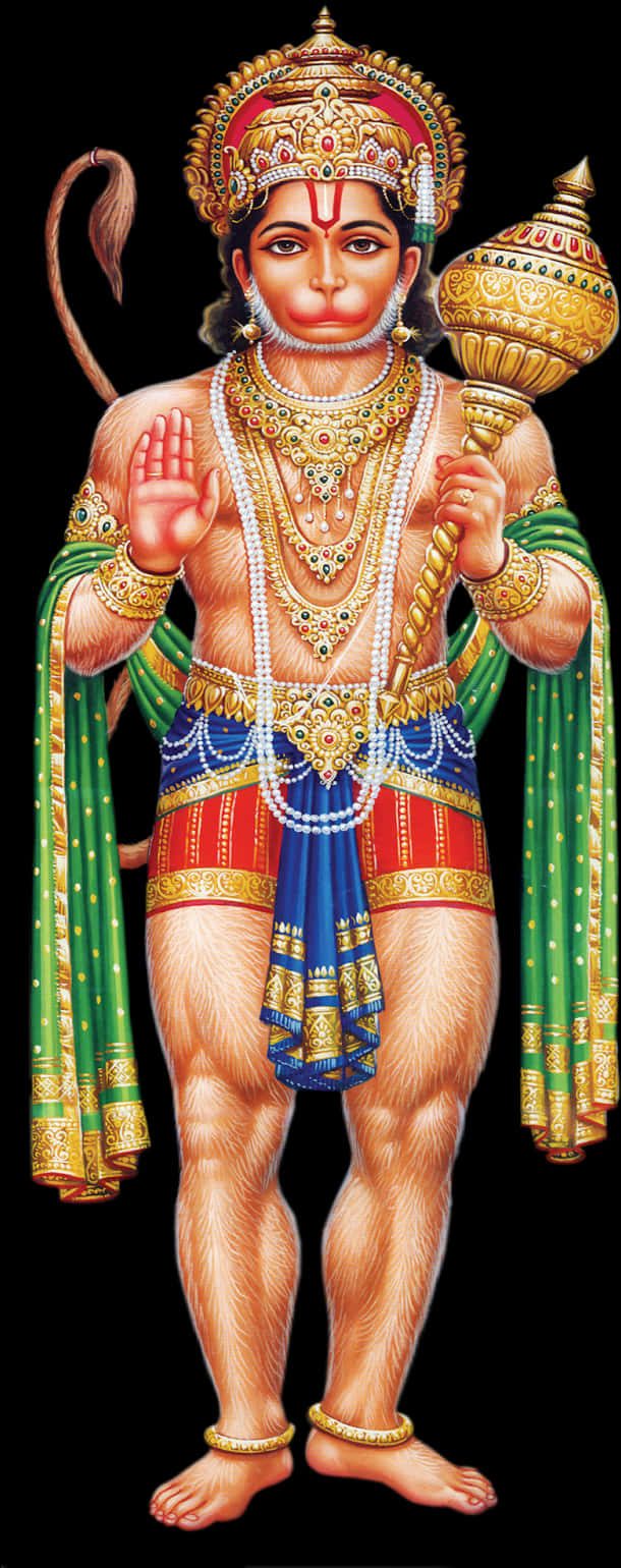 Traditional Hanuman Artwork PNG