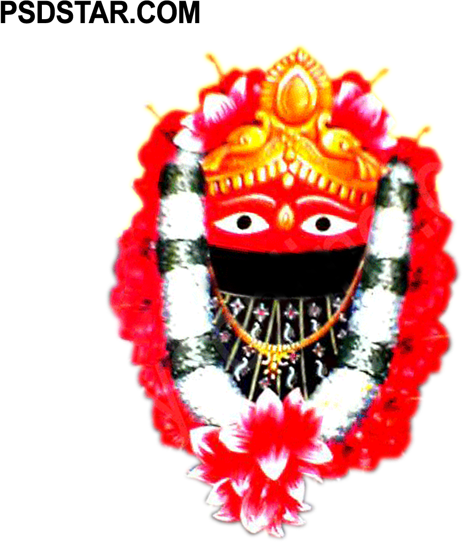 Traditional Hindu Goddess Mask PNG